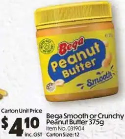 Campbells Wholesale Bega Smooth or Crunchy Peanut Butter offer