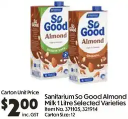 Campbells Wholesale Sanitarium So Good Almond Milk offer