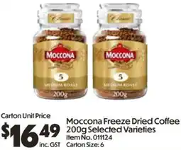Campbells Wholesale Moccona Freeze Dried Coffee offer