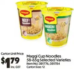 Campbells Wholesale Maggi Cup Noodles offer