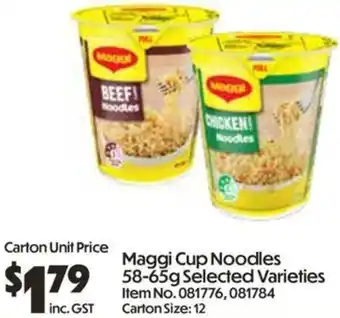 Campbells Wholesale Maggi Cup Noodles offer