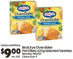 Campbells Wholesale Birds Eye Oven Bake Fish Fillets offer