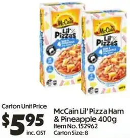 Campbells Wholesale McCain Lil' Pizza Ham & Pineapple offer
