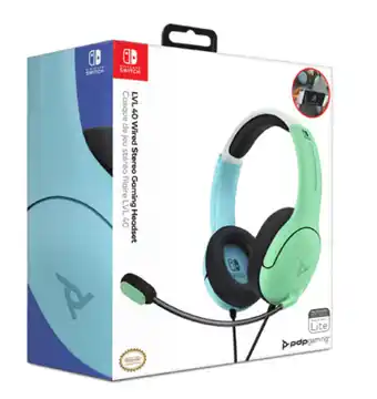 BIG W Nintendo switch lvl 40 wired headsets - blue/ green offer