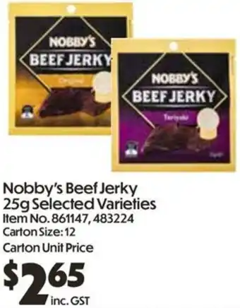 Campbells Wholesale Nobby's Beef Jerky offer