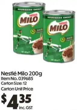 Campbells Wholesale Nestlé Milo offer