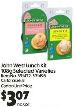 Campbells Wholesale John West Lunch Kit offer