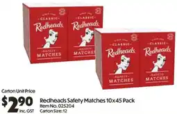 Campbells Wholesale Redheads Safety Matches offer