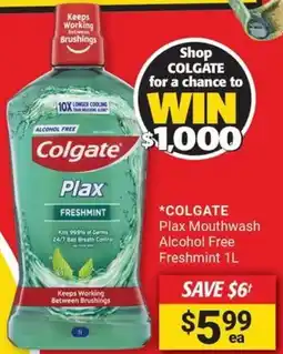 Cincotta Chemist COLGATE Plax Mouthwash Alcohol Free Freshmint offer