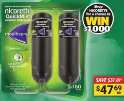 Cincotta Chemist Nicorette QuickMist offer
