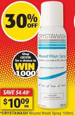 Cincotta Chemist CRYSTAWASH Wound Wash Spray offer
