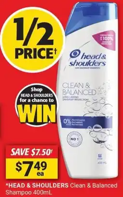 Cincotta Chemist Head & shoulders Clean & Balanced Shampoo offer
