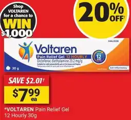 Cincotta Chemist VOLTAREN Pain Relief Gel 12 Hourly offer
