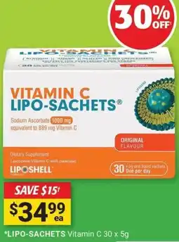 Cincotta Chemist Lipo-sachets Vitamin C offer
