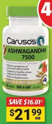 Cincotta Chemist Caruso's Ashwagandha 7500 offer