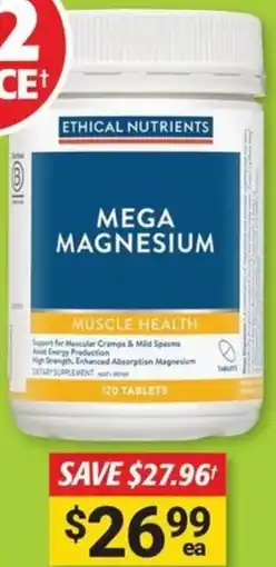 Cincotta Chemist Ethical nutrients mega magnesium offer