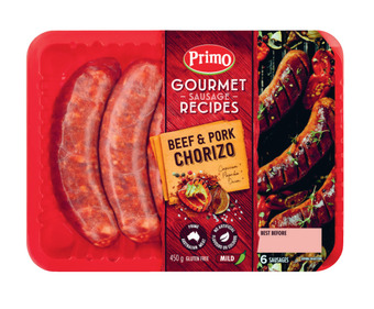 Coles Primo gourmet sausages 450g offer