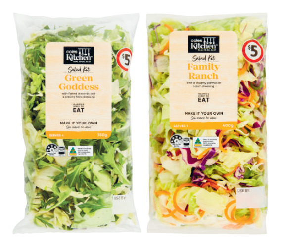 Coles kitchen salad kit 220g400g pack offer at Coles