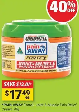 Cincotta Chemist PAIN AWAY Forte+ Joint & Muscle Pain Relief Cream offer