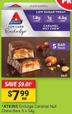 Cincotta Chemist Atkins endulge caramel nut chew bars offer