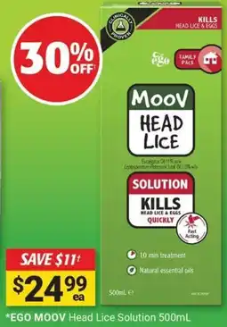 Cincotta Chemist Ego moov head lice solution offer