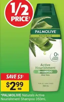 Cincotta Chemist Palmolive naturals active nourishment shampoo offer
