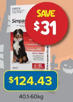 PetO Simparica trio fleas, ticks & worming for extra large dogs offer