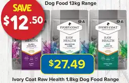 PetO Ivory Coat Raw Health Dog Food Range offer