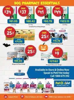 PetO Dog pharmacy essentials offer