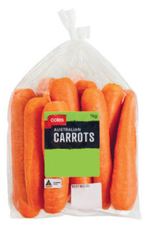 Coles Coles australian carrots 1kg bag offer
