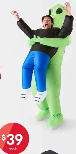 Kmart Inflatable alien abduction costume green offer