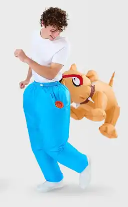 Kmart Inflatable dog biting butt costume offer