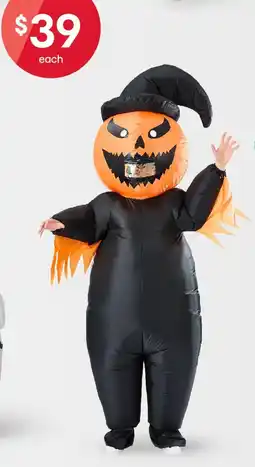 Kmart Adult's grinning inflatable pumpkin costume offer