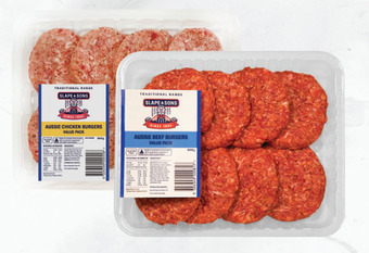 Drakes Slape & sons aussie beef or chicken burgers value pack 800g offer