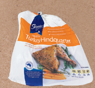 Drakes Steggles frozen turkey hindquarter 1.45kg offer
