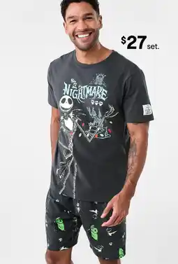 Kmart Nightmare before christmas halloween short sleeve top and knit shorts offer