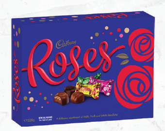 Cadbury roses chocolate gift box 225g