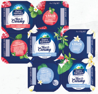 Drakes Dairy farmers thick & creamy yoghurt 4x110g offer