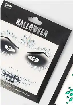 Kmart Halloween face gem skull queen offer