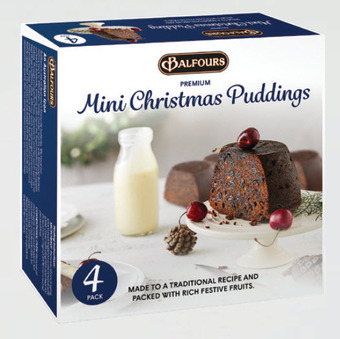 Drakes Balfours mini christmas pudding 4 pack 320g offer