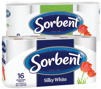 Drakes Sorbent silky white toilet tissue 16 pack or double length 8 pack offer