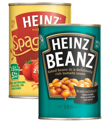 Drakes Heinz baked beans or spaghetti 300g offer