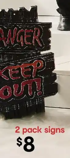 Kmart Beware garden signs offer