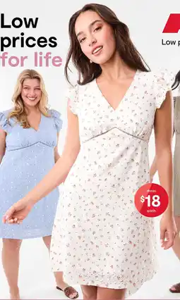 Kmart Sleeveless Broderie V-Neck Mini Dress offer