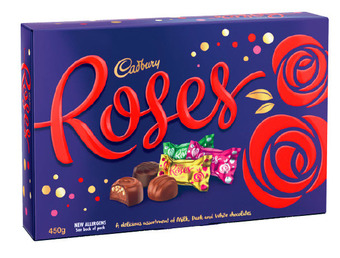 Coles Cadbury roses boxed chocolate 450g offer