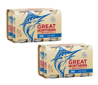 Coles Great northern zero cans 6x375ml offer