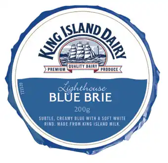 King island dairy lighthouse blue brie 200g