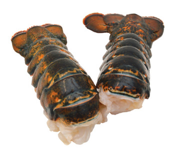 Imported lobster tails thawed