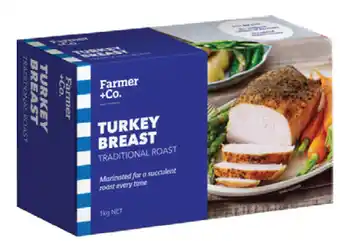 Drakes Farmer + co turkey roll 1kg offer