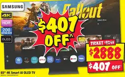 JB Hi-Fi Samsung 65" 4k Smart AI Oled TV offer